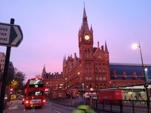 Early morning walk to the underground at Kings Cross.